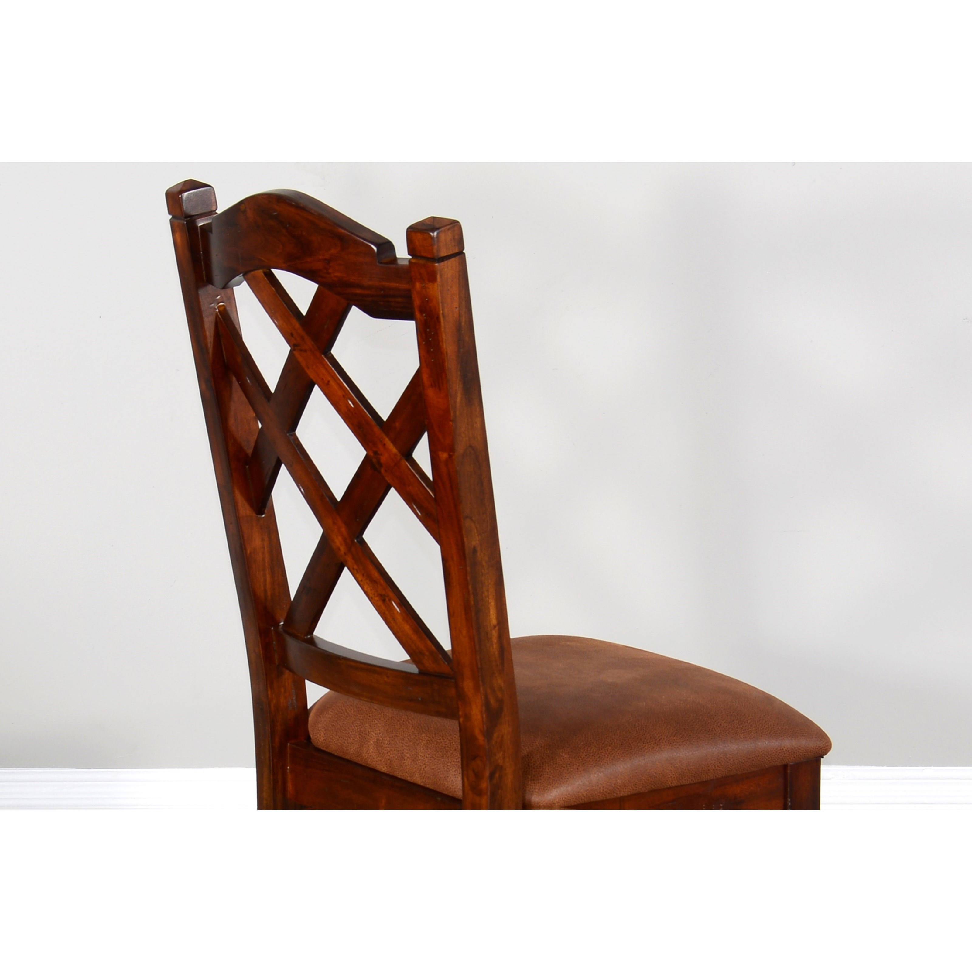 Cross back hot sale upholstered dining chair
